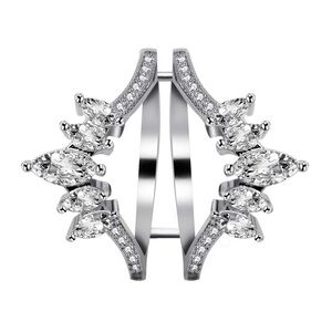 𝅺💎NEW Sterling Silver V Shaped Marquise  Diamond Ring Enhancer